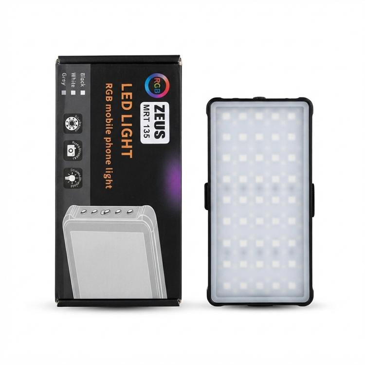 ویدیو لایت RGB مدل ZEUS MRT 135 | مناسب عکاسی و تولید محتوا»