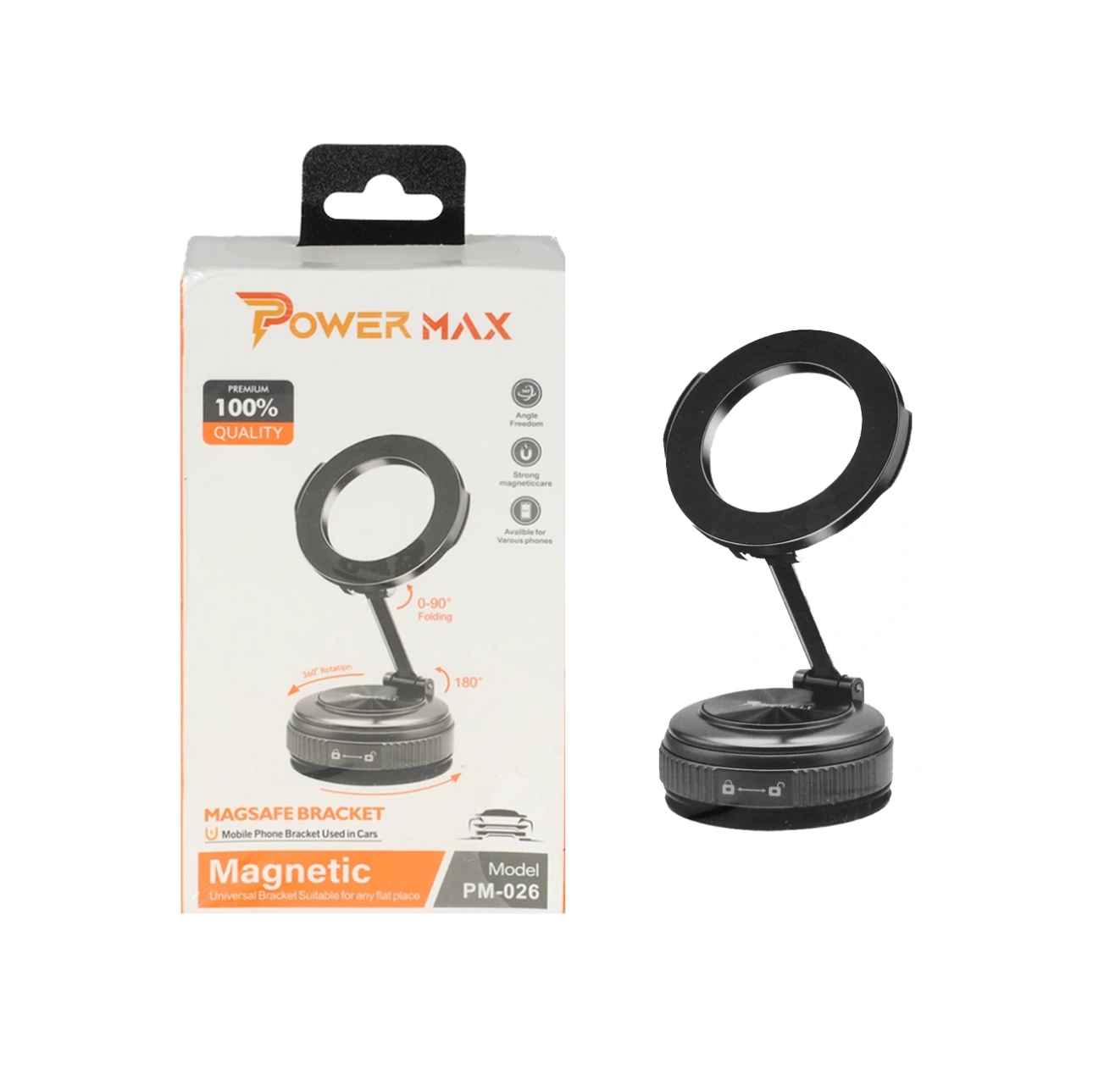 هولدر مگنتی موبایل پاورمکس (Power Max) مدل PM-026 - تاشو و ۳۶۰ درجه