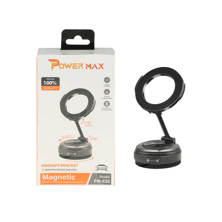 هولدر مگنتی موبایل پاورمکس (Power Max) مدل PM-026 - تاشو و ۳۶۰ درجه
