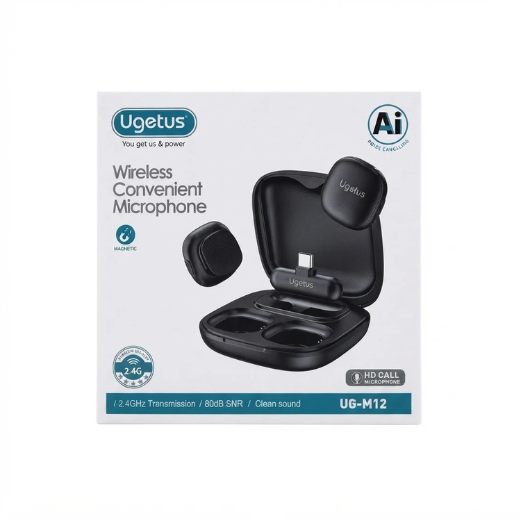 جعبه و بستهبندی میکروفون بیسیم Ugetus UG-M12