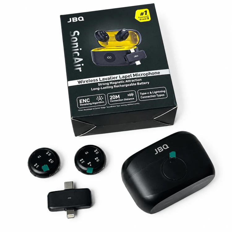 میکروفون بی سیم دو کاربره JBQ SonicAir با کیس شارژ