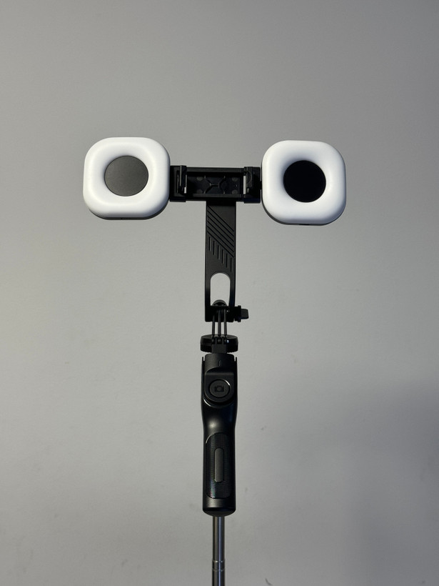 پایه پایه عکاسی و سلفی استیک K50+ با دو نور LED حرفهای و هولدر موبایل