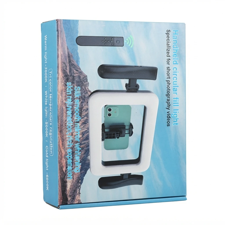کیت رینگ لایت دوکاره مدل CY-865 (دستی و پایهدار) همراه با هولدر موبایل و ریموت