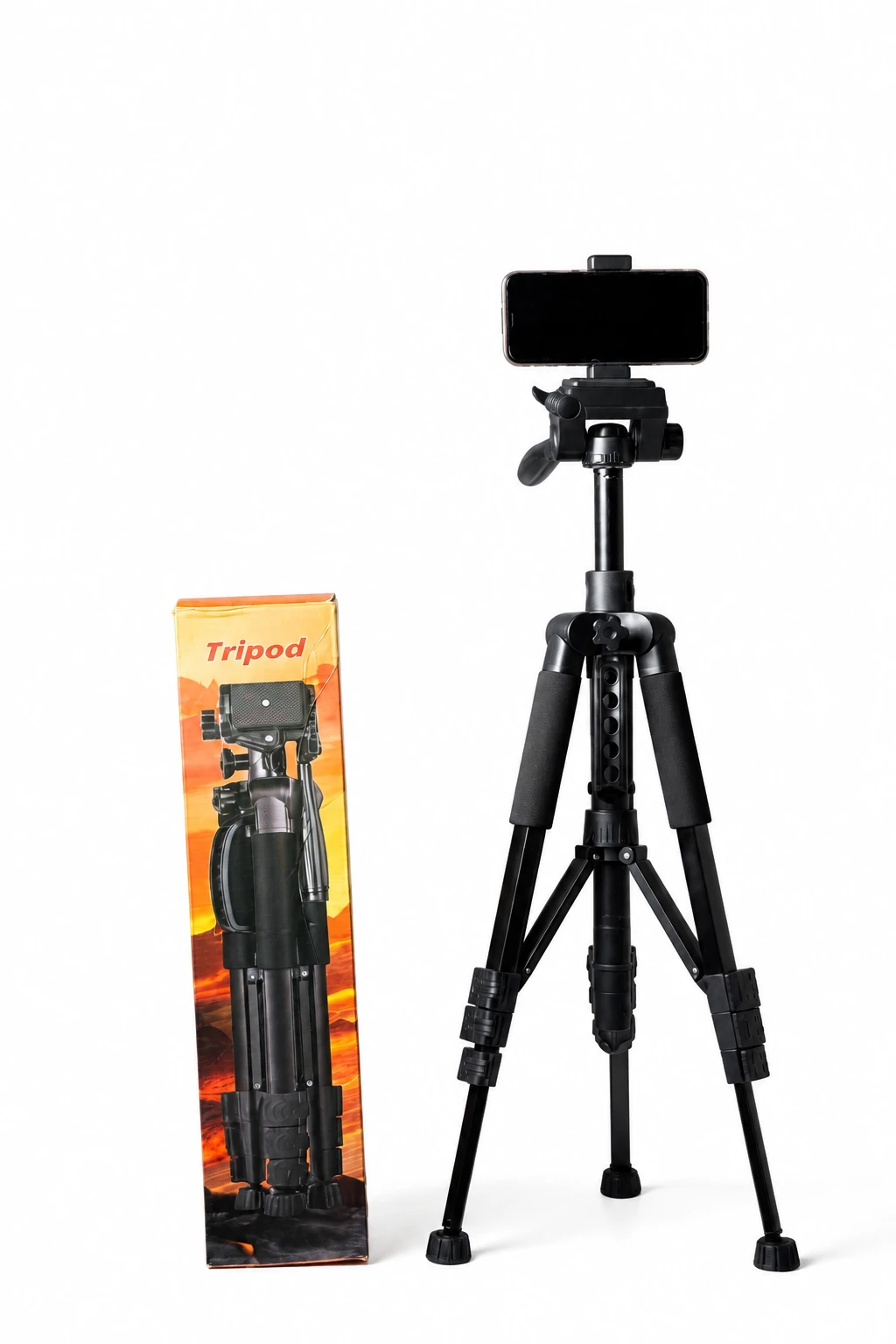 سه‌پایه حرفه‌ای دوربین و گوشی مدل ۱۵۸ سانتی‌متری (Tripod 158cm - 3Kg)