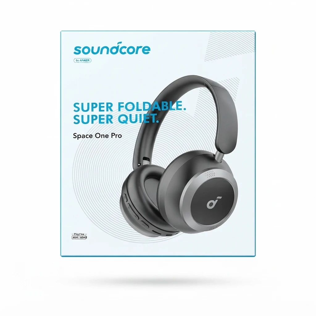 هدفون بلوتوثی انکر مدل Soundcore Space One Pro مشکی