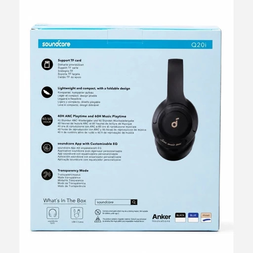 هدفون بیسیم انکر مدل Soundcore Q20i با نویز کنسلینگ فعال (ANC)